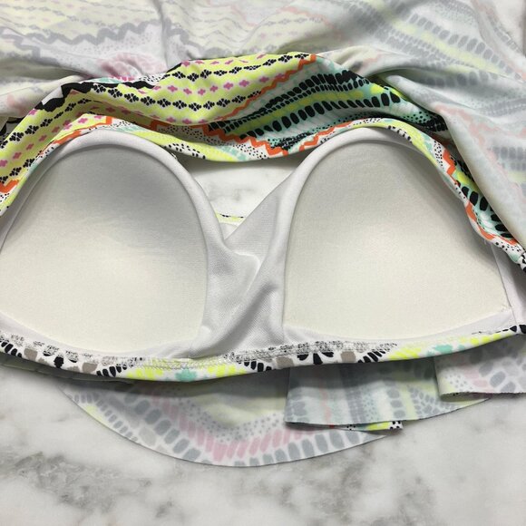 L A Hearts NWT Womens Swim Bikini Top Multi Color Size Large - Picture 7 of 9
